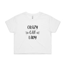 Load image into Gallery viewer, CRAZY CAT LADY Crop T-Shirt