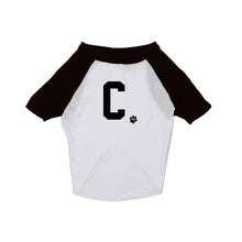 Load image into Gallery viewer, Personalised Letter Dog Raglan Tee