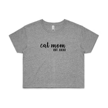 Load image into Gallery viewer, Cat Mom est. Crop T-Shirt