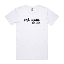 Load image into Gallery viewer, Cat Mom est. Unisex T-Shirt