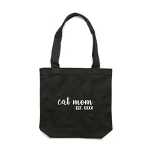 Load image into Gallery viewer, Cat Mom est. Luxe Tote Bag