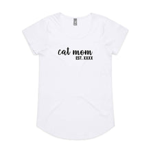 Load image into Gallery viewer, Cat Mom est. Ladies T-Shirt