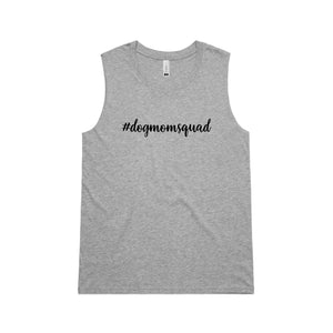 #dogmomsquad (thick cursive) Ladies Tank