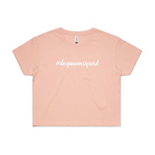 Load image into Gallery viewer, #dogmomsquad (thick cursive) Crop T-Shirt