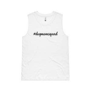 #dogmomsquad (thick cursive) Ladies Tank