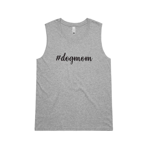 #dogmom (thick cursive) Ladies Tank