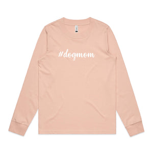 #dogmom (thick cursive) Long Sleeve T-Shirt