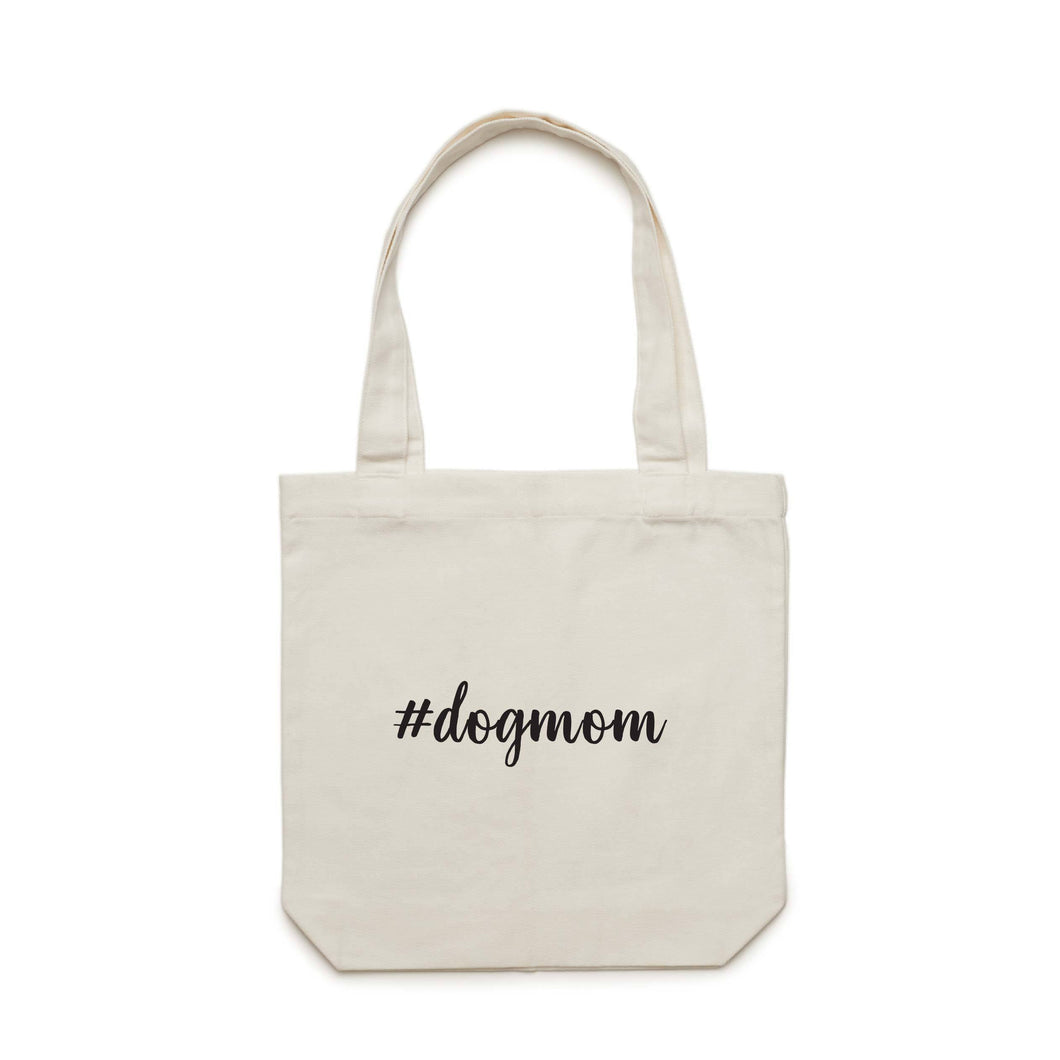 #dogmom (thick cursive) Luxe Tote Bag