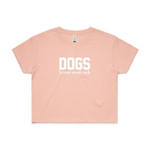 Load image into Gallery viewer, DOGS Because People Suck Crop T-Shirt