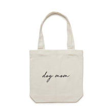 Load image into Gallery viewer, dog mom (thin cursive) Luxe Tote Bag