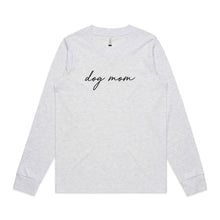 Load image into Gallery viewer, dog mom (thin cursive) Long Sleeve T-Shirt