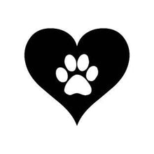 Load image into Gallery viewer, Paw Print On My Heart Bumper Sticker
