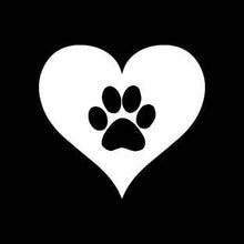 Load image into Gallery viewer, Paw Print On My Heart Bumper Sticker
