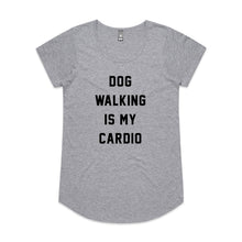Load image into Gallery viewer, DOG WALKING IS MY CARDIO Ladies T-Shirt