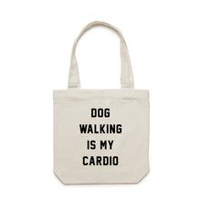 Load image into Gallery viewer, DOG WALKING IS MY CARDIO Luxe Tote Bag