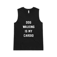 Load image into Gallery viewer, DOG WALKING IS MY CARDIO Ladies Tank
