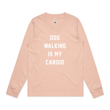 Load image into Gallery viewer, DOG WALKING IS MY CARDIO Long Sleeve T-Shirt