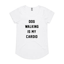 Load image into Gallery viewer, DOG WALKING IS MY CARDIO Ladies T-Shirt