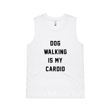 Load image into Gallery viewer, DOG WALKING IS MY CARDIO Ladies Tank