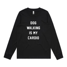 Load image into Gallery viewer, DOG WALKING IS MY CARDIO Long Sleeve T-Shirt