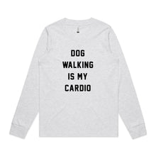 Load image into Gallery viewer, DOG WALKING IS MY CARDIO Long Sleeve T-Shirt