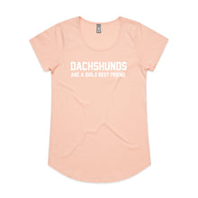 Load image into Gallery viewer, Dachshunds Are A Girl's Best Friend Ladies T-Shirt
