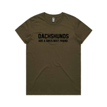Load image into Gallery viewer, Dachshunds Are A Girl's Best Friend Classic T-Shirt