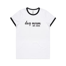 Load image into Gallery viewer, Dog Mum Est. Ringer T-Shirt