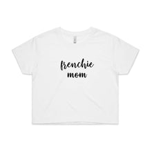 Load image into Gallery viewer, Breed Specific Dog Mom (thick cursive) Crop T-Shirt
