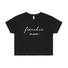 Load image into Gallery viewer, Breed Specific Dog Mom (thin cursive) Crop T-Shirt