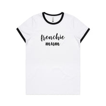 Load image into Gallery viewer, Breed Specific Dog Mum (thick cursive) Ringer T-Shirt