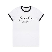 Load image into Gallery viewer, Breed Specific Dog Mum (thin cursive) Ringer T-Shirt