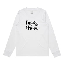 Load image into Gallery viewer, Fur Mama T‑Shirt (paws) Long Sleeve T-Shirt