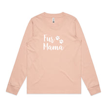 Load image into Gallery viewer, Fur Mama T‑Shirt (paws) Long Sleeve T-Shirt