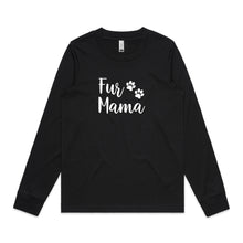 Load image into Gallery viewer, Fur Mama T‑Shirt (paws) Long Sleeve T-Shirt