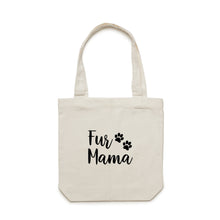 Load image into Gallery viewer, Fur Mama T‑Shirt (paws) Luxe Tote Bag