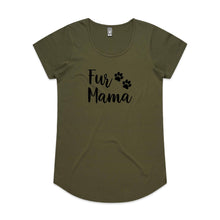 Load image into Gallery viewer, Fur Mama Ladies T-Shirt (paws)