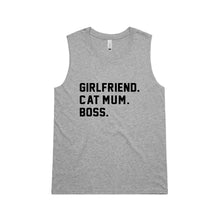 Load image into Gallery viewer, GIRLFRIEND. CAT MUM. BOSS. Ladies Tank
