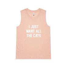 Load image into Gallery viewer, I JUST WANT ALL THE CATS Ladies Tank