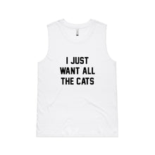 Load image into Gallery viewer, I JUST WANT ALL THE CATS Ladies Tank