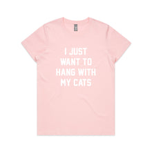 Load image into Gallery viewer, I JUST WANT TO HANG WITH MY CATS Classic T-Shirt