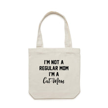 Load image into Gallery viewer, I'M NOT A REGULAR MOM. I'M A CAT MOM. Luxe Tote Bag