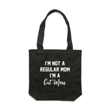 Load image into Gallery viewer, I'M NOT A REGULAR MOM. I'M A CAT MOM. Luxe Tote Bag