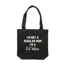 Load image into Gallery viewer, I’M NOT A REGULAR MUM I’M A Cat Mum Luxe Tote Bag