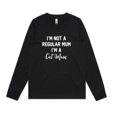 Load image into Gallery viewer, I’M NOT A REGULAR MUM I’M A Cat Mum Long Sleeve T-Shirt