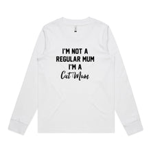 Load image into Gallery viewer, I’M NOT A REGULAR MUM I’M A Cat Mum Long Sleeve T-Shirt