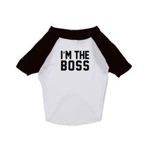 Load image into Gallery viewer, I'm The Boss Dog Raglan Tee