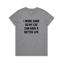 Load image into Gallery viewer, I WORK HARD SO MY CAT CAN HAVE A BETTER LIFE Classic T-Shirt
