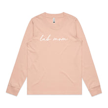 Load image into Gallery viewer, Breed Specific Dog Mom (thin cursive) Long Sleeve T-Shirt