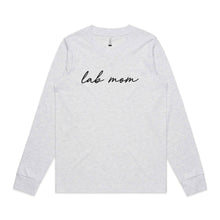 Load image into Gallery viewer, Breed Specific Dog Mom (thin cursive) Long Sleeve T-Shirt